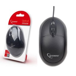 Raton óptico USB Gembird 1000 dpi / negro / ambidiestro / MUS-U-01