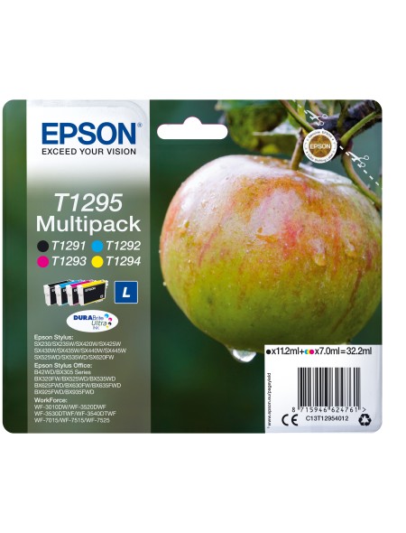 ÷ Tinta original epson t1295 multipack 5 colores c13t12954022 - con alarma
