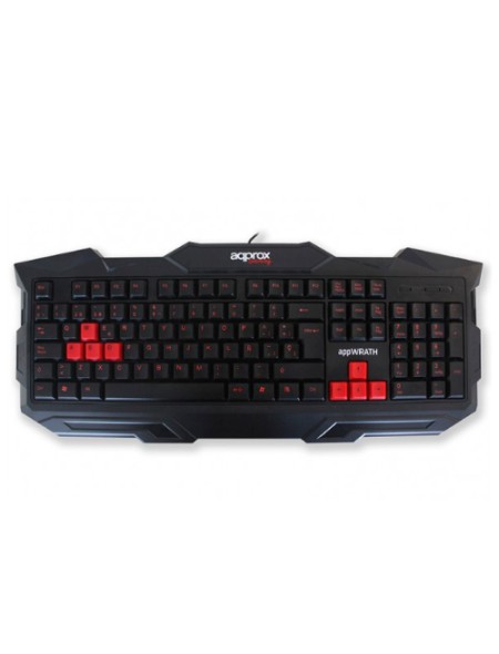 ÷ Teclado approx gaming appwrath altura teclas optomizadas8 teclas gaming