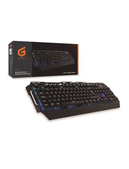 ÷ Teclado gaming mecanico conceptronic kronic01 retroiluminado rgb usb 8 teclas programables