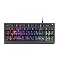 ÷ Teclado h-mecanico compacto tkl mars gaming mkrevo color negro con pad numerico y rueda/scroll multi