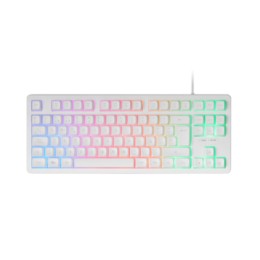 ÷ Teclado h-mech gaming mars gaming mk023 frances color blanco tama?o compacto tkl iluminacion rgb