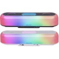 ÷ Barra de sonido bluetooth mars gaming msborbw blanco 20w iluminacion rgb 360 bt aux fm tf bat. 6h